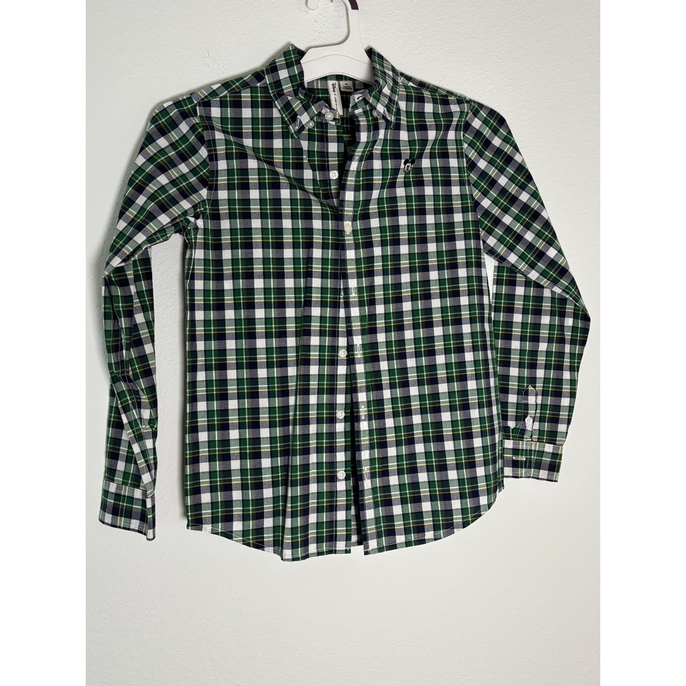 Disney X Janie And Jack Boys Shirtโ 10 Multicolor Plaid Mickey Mouse Button Down